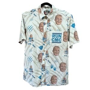 Shinesty X NFLPA Mens Size S #22 Panthers Christian McCaffrey Hawaiian Shirt